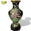 Image 1 : Vintage Cloisonne Vase With Floral Motif, On Stand