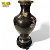 Image 2 : Vintage Cloisonne Vase With Floral Motif, On Stand