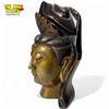 Image 2 : Vintage Brass Bust Of Buddhas Head