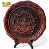 Image 2 : Pair Of Carved Cinnabar Plates