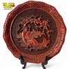 Image 3 : Pair Of Carved Cinnabar Plates