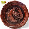 Image 2 : 3 Carved Cinnabar Plates