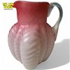 Image 1 : Victorian Mount Washington Pink Mother Of Pearl Satin Glass Herringbone Pitcher