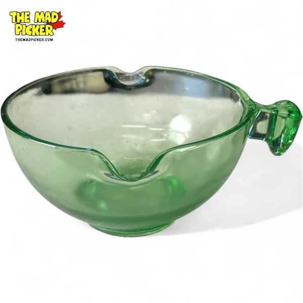 Vintage Uranium Glass Mixing Bowl