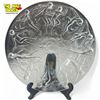 Image 1 : Satin Glass Plate With Embossed Nude Dancers