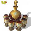 Image 1 : Vintage Murano Ruby Red Glass Decanter Set, With 6 Cups