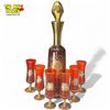 Image 1 : Vintage Murano Ruby Red Glass Decanter Set, With 6 Cups