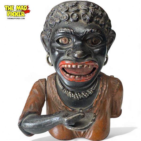 Original Black Americana "Dinah" Mechanical Bank With Original Paint