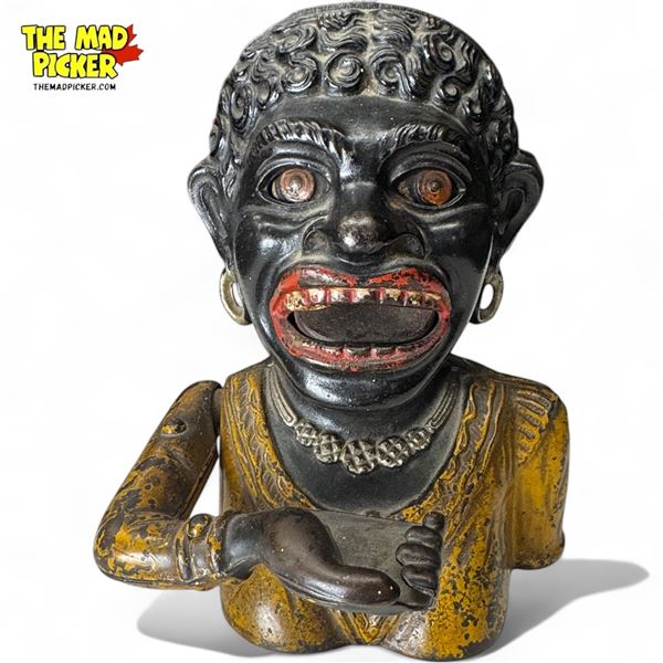 Original Black Americana "Dinah" Mechanical Bank With Original Paint