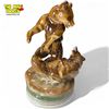 Image 1 : Vintage Zsolnay Hungary Fighting Bears Porcelain Figurine