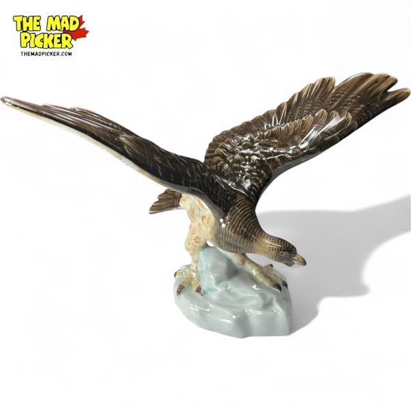 Vintage Herend Hungary Hand Painted Porcelain Eagle