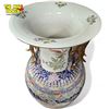 Image 2 : Very Large Highly Decorative Asian Vase With Elephant Head Handle Accents