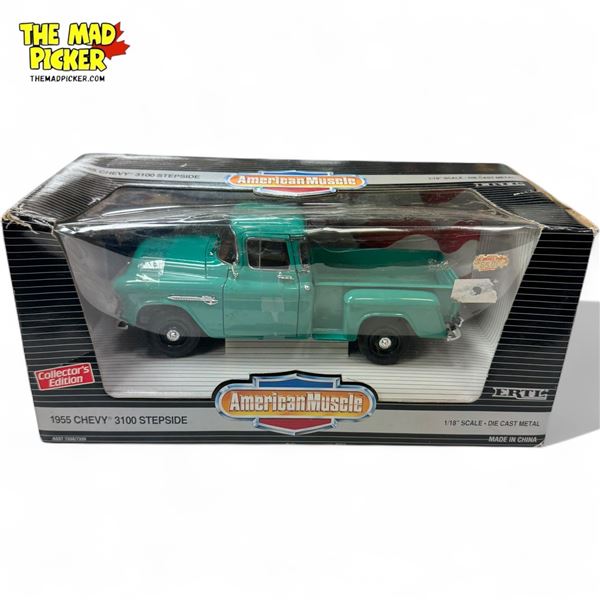 1:18 Die Cast Ertl American Muscle 1955 Chevy 3100 Stepside, In Original Box