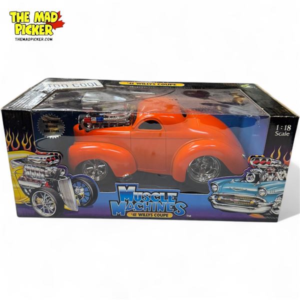1:18 Diecast Muscle Machines 41' Willys Coupe, In Original Box