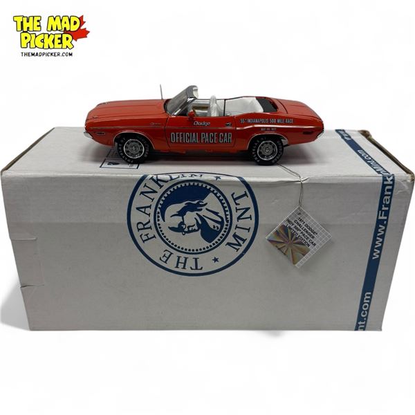1:24 Diecast Franklin Mint 1971 Dodge Challenger Indie 500 Pace Car #73 Of 5000, In Original Box
