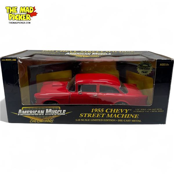 1:18 Diecast Ertl American Muscle 1955 Chevy Street Machine, In Original Box
