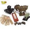 Image 2 : Vintage Chinese Collectibles: Jade Figurines, Resin Figurines, Incense Chamber, & Paper Art