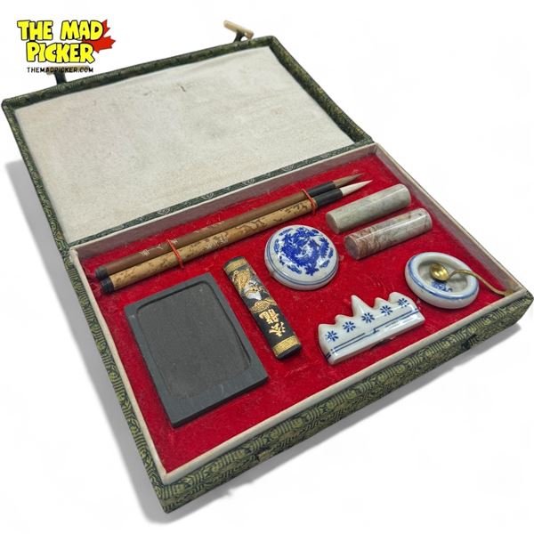 Vintage Asian Writing Utensil Set