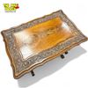 Image 2 : Vintage 3x Piece Nesting Table Set With Heavy Detailed Bases