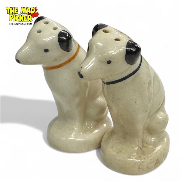 Vintage Pair Of RCA Victor "His Master's Voice" Nipper Dog Salt & Pepper Shakers