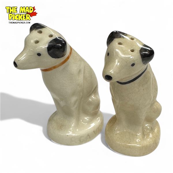 Vintage Pair Of RCA Victor "His Master's Voice" Nipper Dog Salt & Pepper Shakers