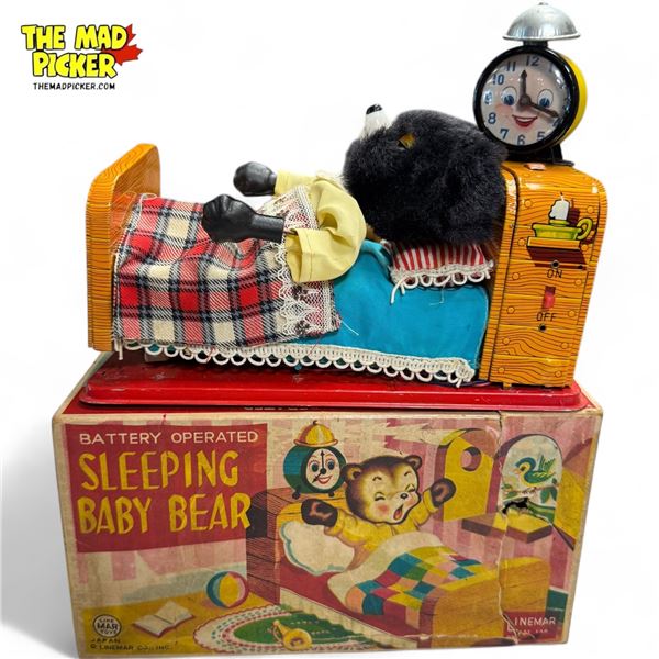 Vintage Line Mar Toys Sleeping Baby Bear Toy