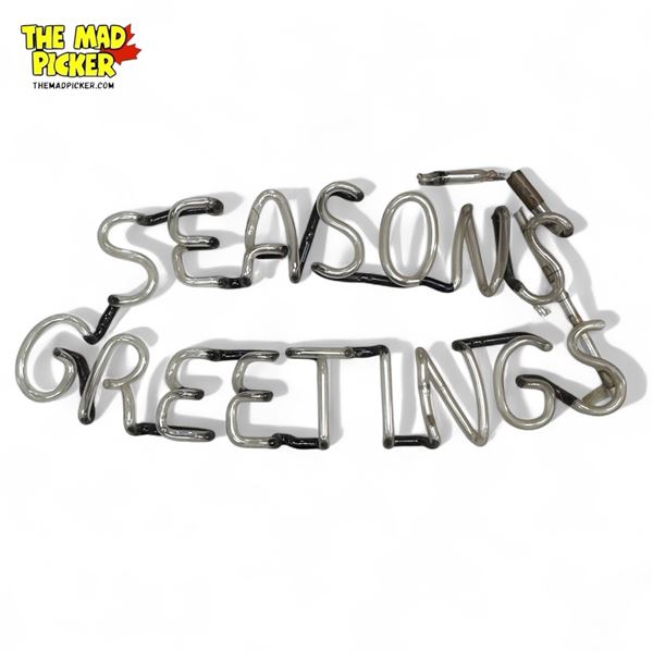 Vintage "Season's Greetings" Neon Sign Lettering