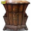 Image 1 : Vintage Side Table With Magazine Holders With Painted Floral Motif