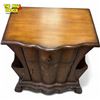 Image 3 : Vintage Side Table With Magazine Holders With Painted Floral Motif