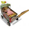 Image 2 : Vintage Tin Litho Japanese Battery Operated Childs Buggie With Child