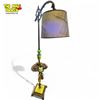 Image 1 : Early Art Deco Uranium Glass & Brass Smokers Ashtray Bridge Lamp