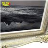 Image 2 : Vintage Framed Oil On Canvas Of Ship Signed D. Taros