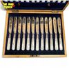 Image 2 : Vintage W.Y. English Silver Hallmark (Lion) Transition Cutlery With Mother Of Pearl Handles In Origi