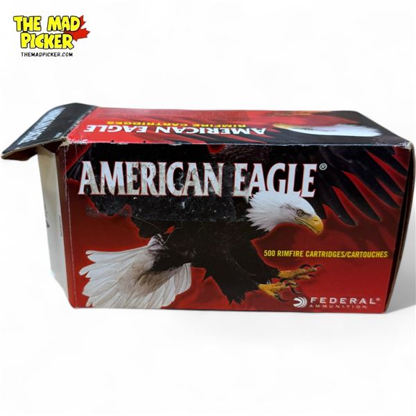 American Eagle .22 cal Long Rifle 40 Grain Open Brick of Ammunition Approx 500 Rounds