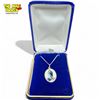Image 1 : Antique Austrian Silver .935 - Enamelled Virgin Mary Pendant On .925 Silver Chain