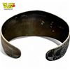 Image 3 : West Coast First Nations Silver Bracelet Titled "Wolves" by Phil Whonnock 1996 (39 Grams)