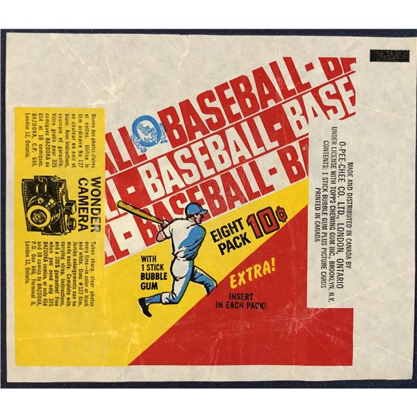 1970 O-PEE-CHEE BASEBALL WRAPPER