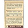 Image 2 : 1977-78 O-PEE-CHEE W.H.A. KEN BRODERICK ROOKIE CARD