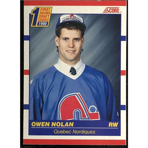 1990-91 SCORE OWEN NOLAN ROOKIE CARD