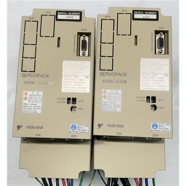 (2) Yaskawa #SGDB-10ADG Servopacks