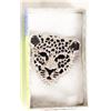NEW SILVER TONE METAL AND RHINESTONES LEOPARD
