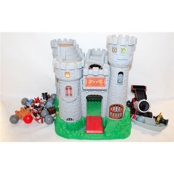 FISHER PRICE 25 PCS CASTLE PLAYSET AND