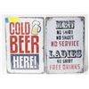 Image 1 : LOT OF 2 TIN BAR SIGNS