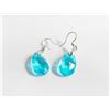 Image 2 : 14)   SET OF PEAR SHAPED FACETTED AQUA