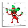 Image 1 : NEW PEPPER MARACAS SOMBREO WALL CLOCK 13" X 13"