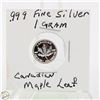Image 1 : #3389-CANADIAN .999 FINE SILVER 1 GRAM WITH