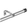 Image 1 : NEW 1 INCH DIAMETER WINDOW CURTAIN ROD SET SILVER