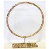 Image 1 : HAND WOVEN WATER HYACINTH LOOP STAND NEW W/TAGS