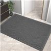 Image 1 : NEW HIYARD DURABLE FRONT DOOR MAT CHARCOAL 47X32"