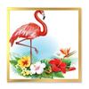 Image 1 : NEW DESIGNQ TROPICAL FLOWERS & FLAMINGO WALL ART